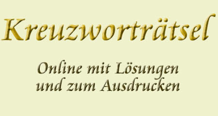 Kreuzworträtsel online ausdrucken